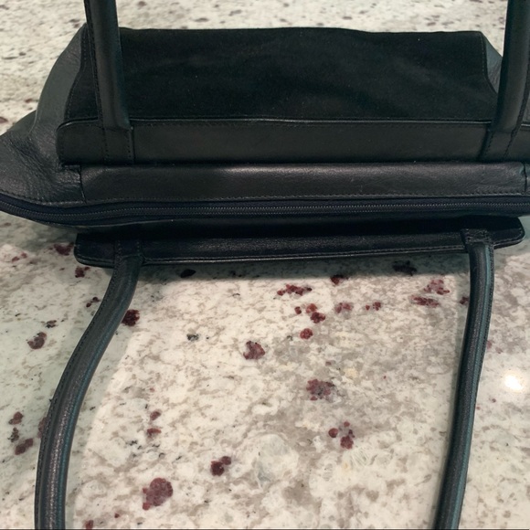 Authentic MaxMara Max Mara‎ black suede leather bag handbag - Picture 7 of 10